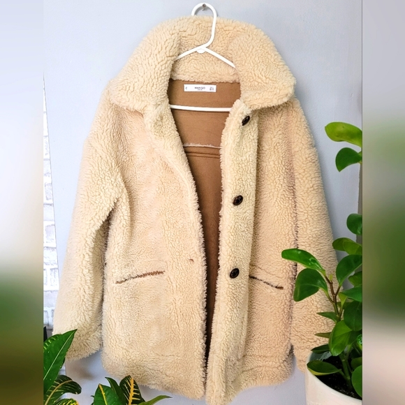 Mango 3 button sherpa jacket - Picture 4 of 11